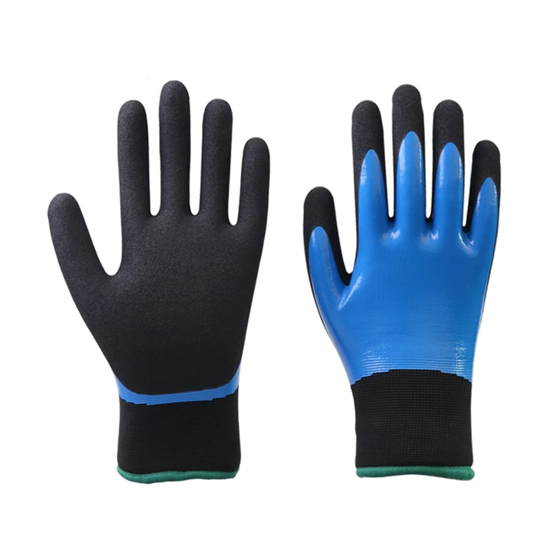 Wonder Grip Waterproof Oil-proof Nitrile Coated Gloves Keep Warm