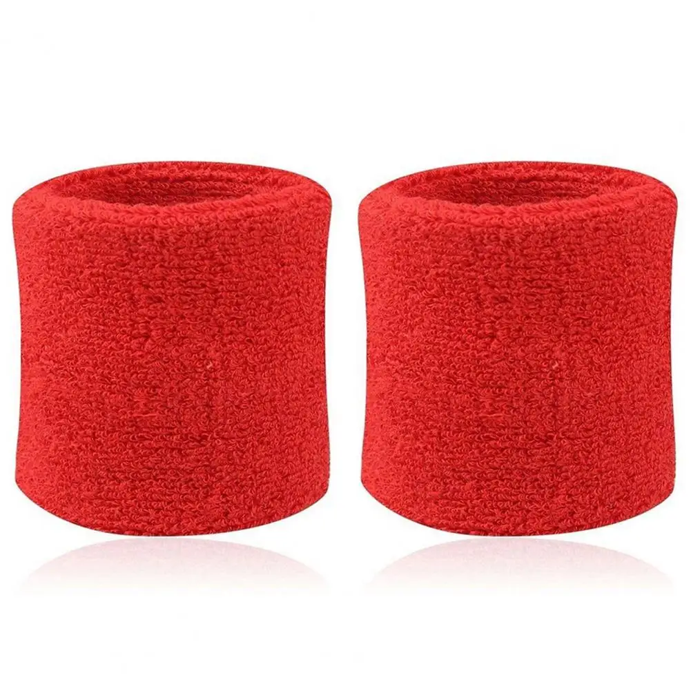 2Pcs Wrist Band Quick Dry Sports Sweatband Wrist Protector Cotton Breathable Support Brace Wrap Bandage wrist sweat wristbands,wrist brace,wrist guard,wrist support band,wrist straps,wrist support,wrist sweatband,elastic bandage support