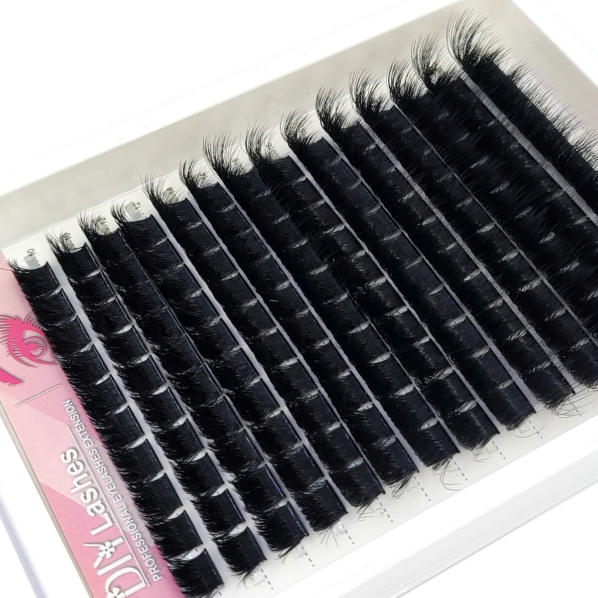 Neue 8D Luxus Flauschige DIY 80D-300D Wimpernbüschel 10-20mm Gemischte Länge Wimpernverlängerung 0,07mm Russische D-Curl Dicke Wimpern – Detail 12