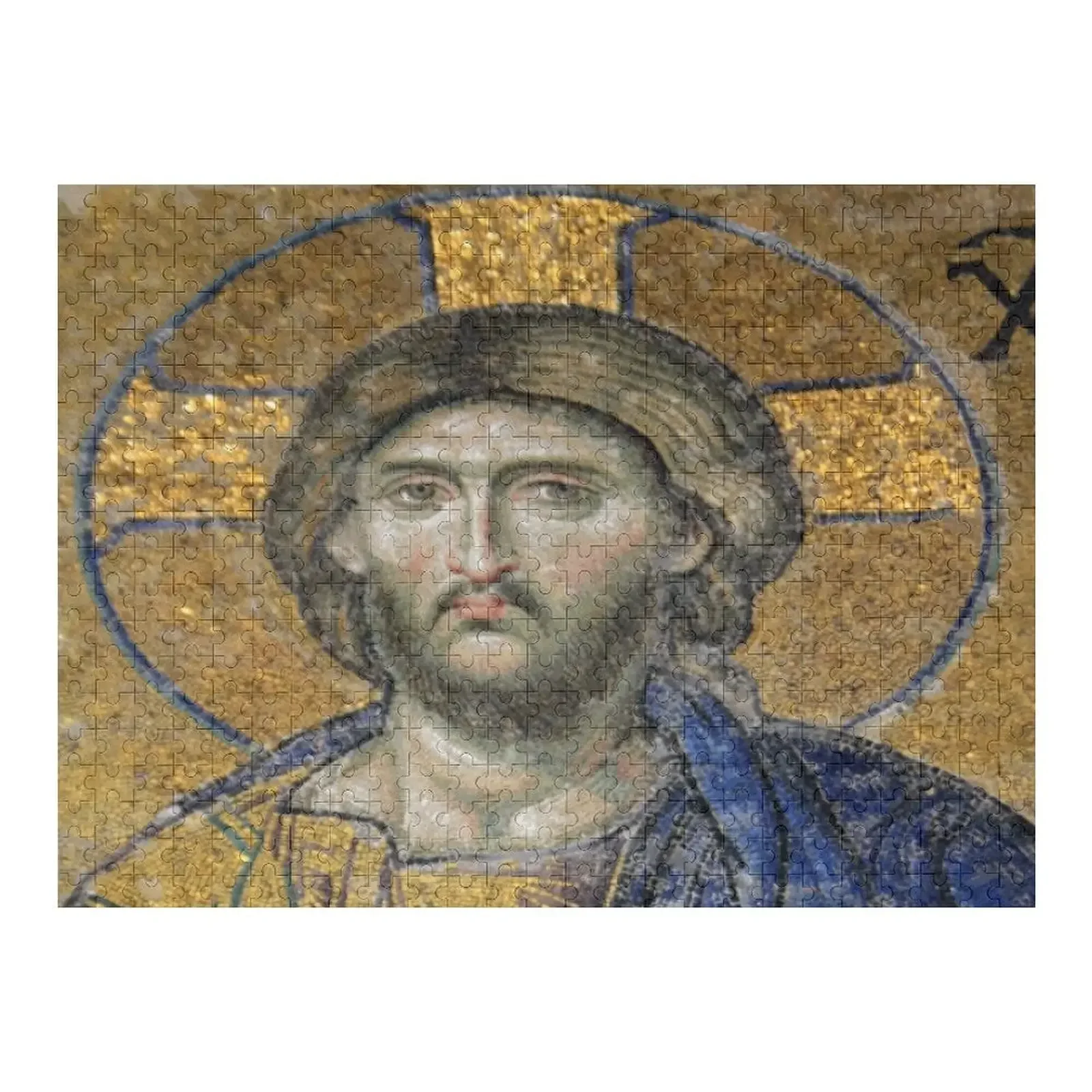 Christ Pantocrator Mosiac Iconic Religious Roman Art Jigsaw Puzzle Scale Motors With Personalized Photo Puzzle