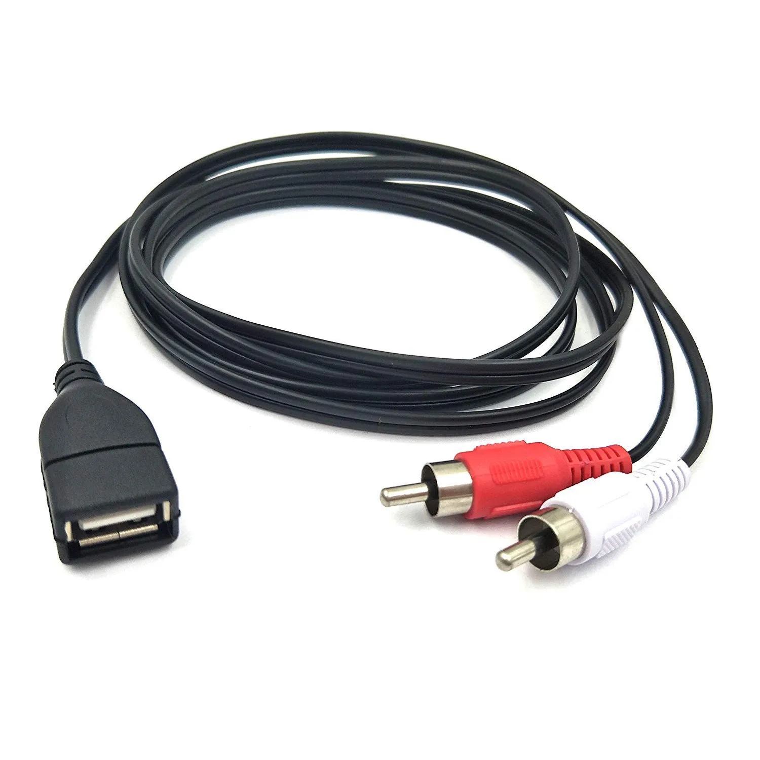 Lot De 2 Câbles Adaptateurs TRRS Mâle 2,5 Mm Vers RCA Femelle - 26 Cm - Pour GPS, Caméra De Recul