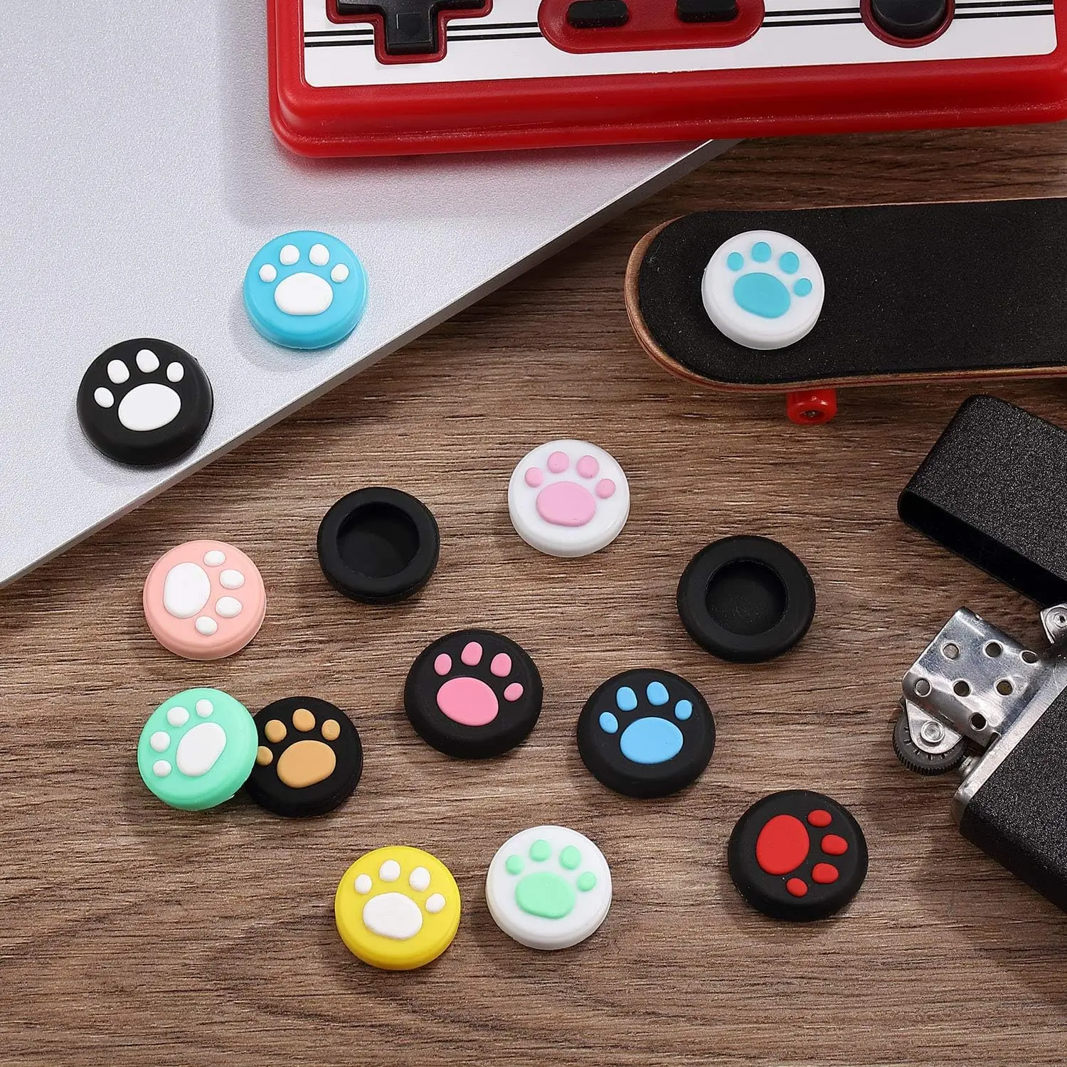 Silicone Thumb Grip Caps for Game Controllers - 28 PCS Set