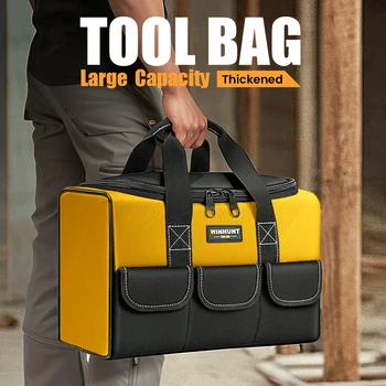 Borsa per attrezzi da 17 pollici, borsa per attrezzi grande con 6 tasche esterne Borsa per attrezzi per elettricisti, per appassionati di fai da te e artigiani