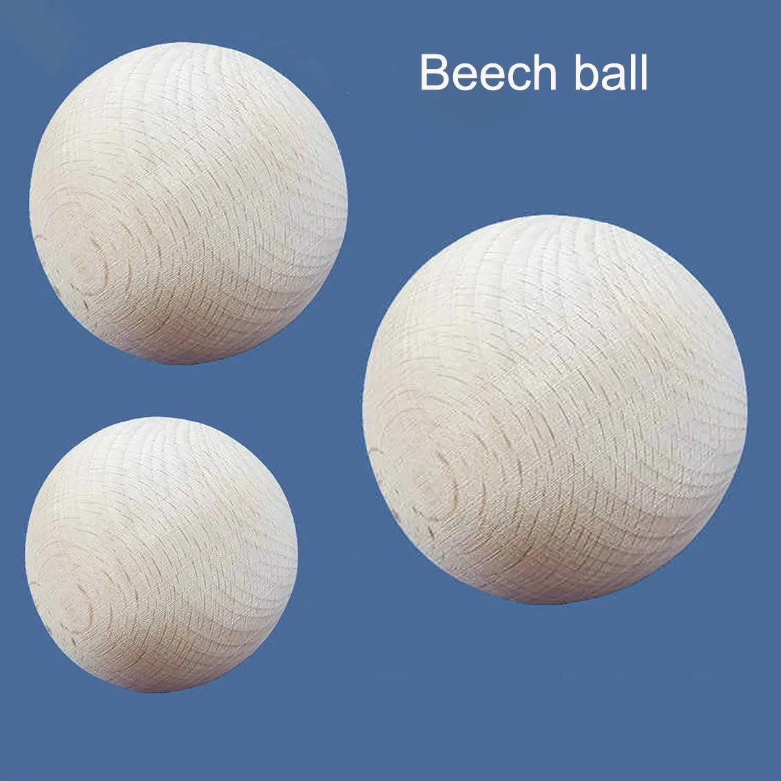 Dia 30/40/50/60/80/100-200mm Beech Wood Ball Wooden Primary Color