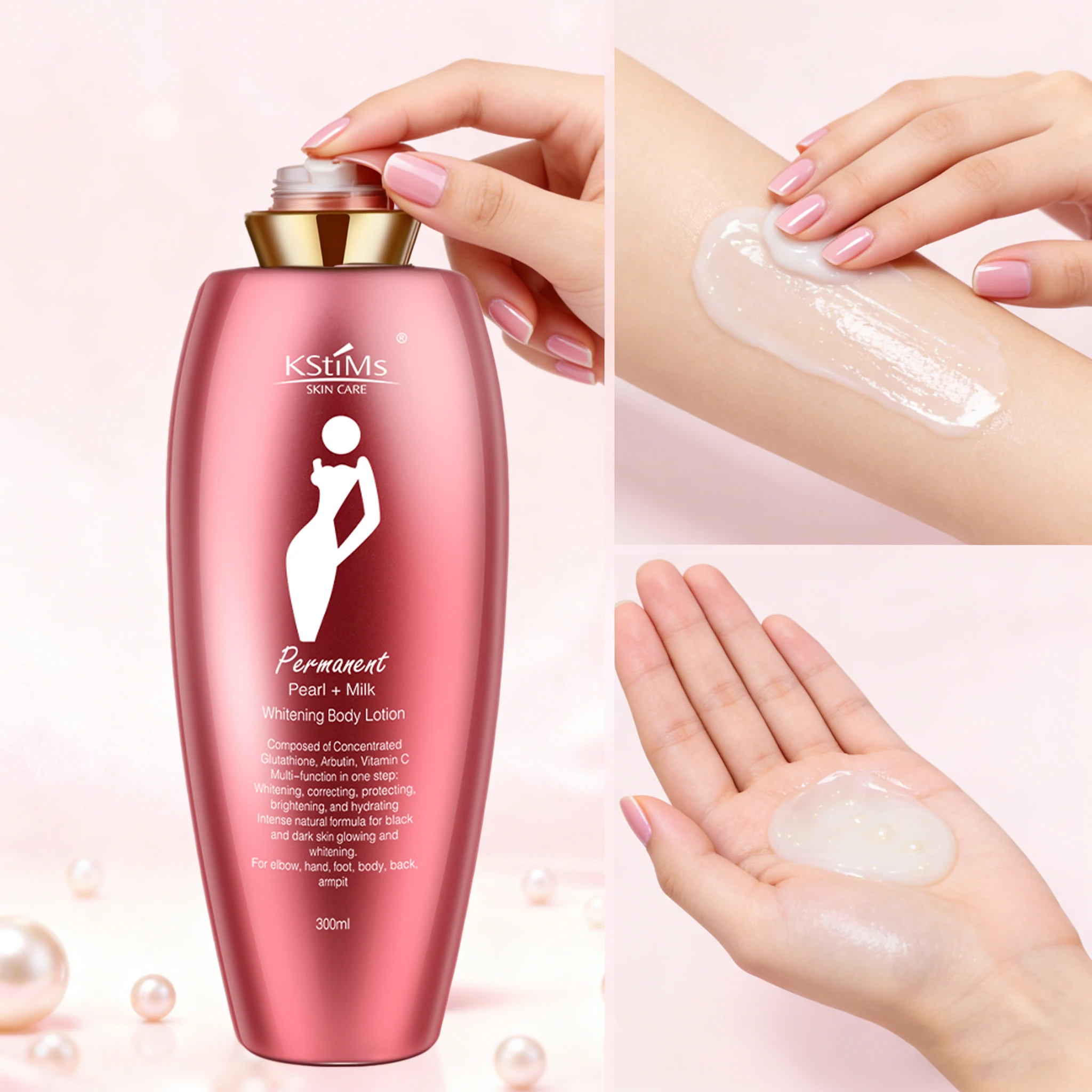 Goat Milk Lotion Hydrates & Softens Dry Skin Body Lotion with Glutathione Pearl Coconut Milk Lightweight Non-greasy
