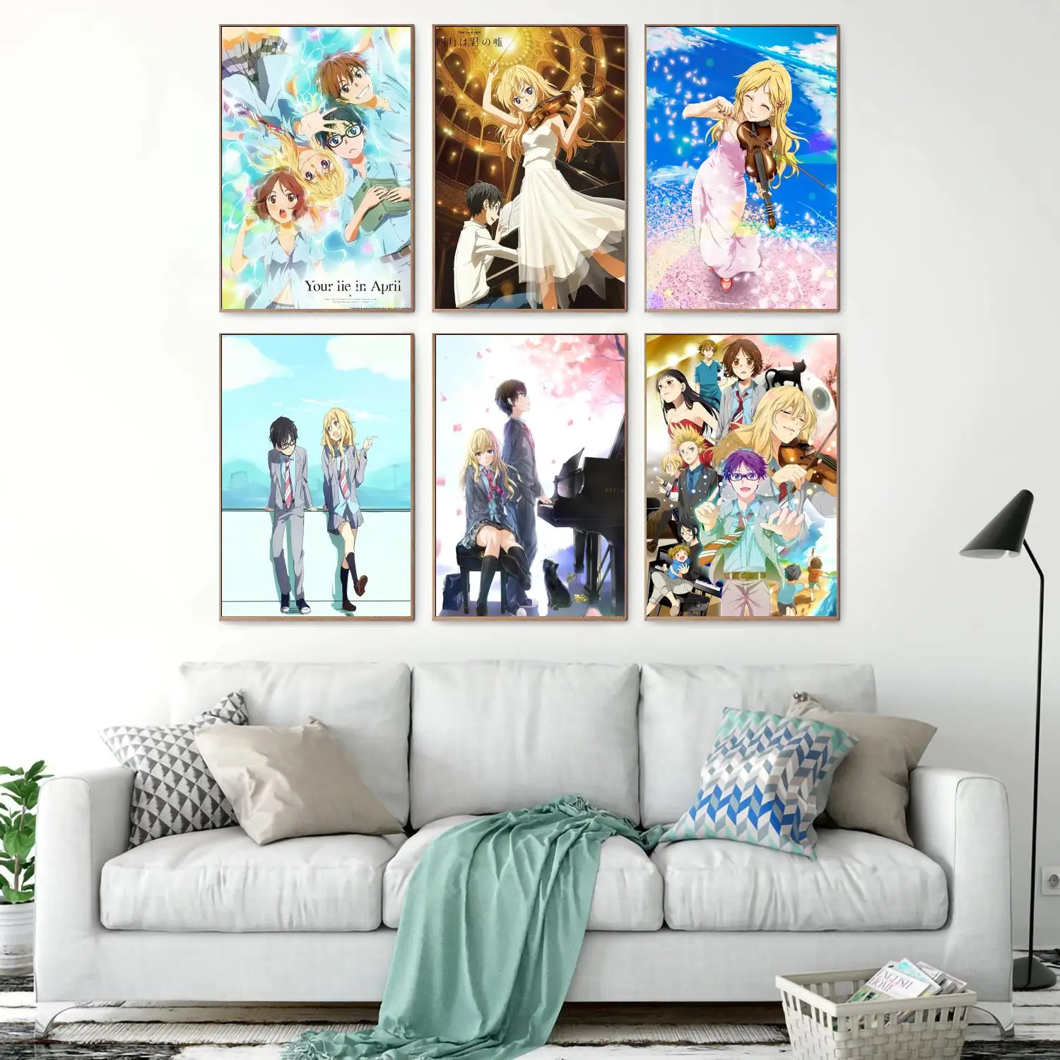 

your lie in april anime Decoration Art Poster Wall Art Personalized Gift Modern Family bedroom Decor 24x36 Canvas Posters