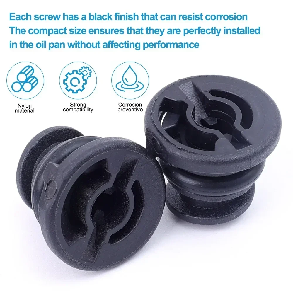 Plastic Drain Plug Car Engine Oil Pan Sump Pan Bolt Screw Plug Washers O-ring Seal Replaceable Accessories 06L103801 for VW Audi