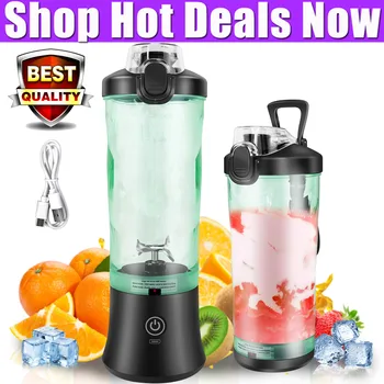 Professional 2 In 1 Portable Blender 600ML Electric Juicer Fruit Mixers USB Rechargeable Smoothie Mini Blender Personal Juicer 1