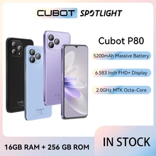 Cubot 2023 New Global Version Smartphone P80, Android 13 Phone, 8GB RAM, 256GB/512GB ROM, NFC, 6.583" Large Screen, 48MP Camera