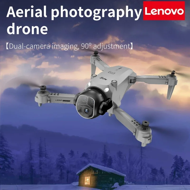 Lenovo E4 8K HD Drone med Dobbelt Kamera GPS og Forhindringsundgåelse