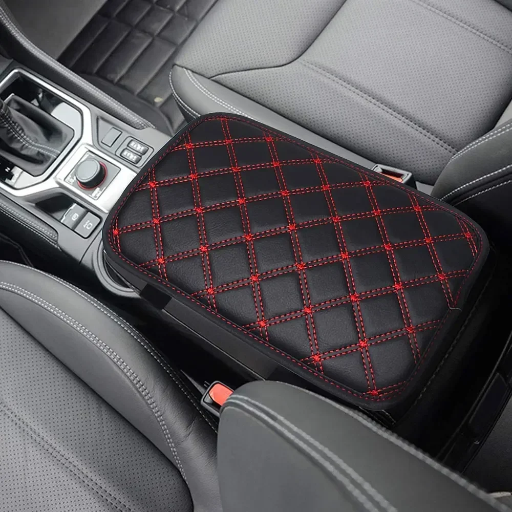 

1pc Dust Proof Leather Car Armrest Mat Auto Armrests Storage Box Mats Cushion Cover Automotive Interior Universal Accessories