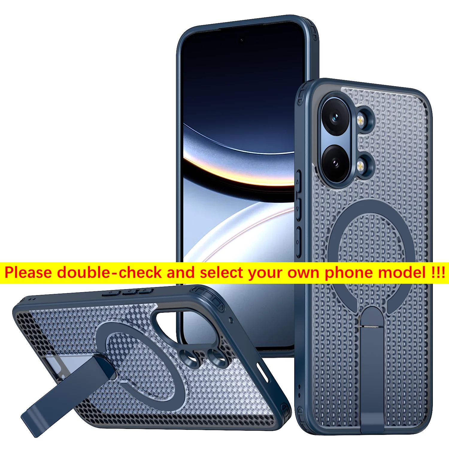 Advanced Heat Dissipation Phone Case with Magnetic Bracket and Tough Cover
