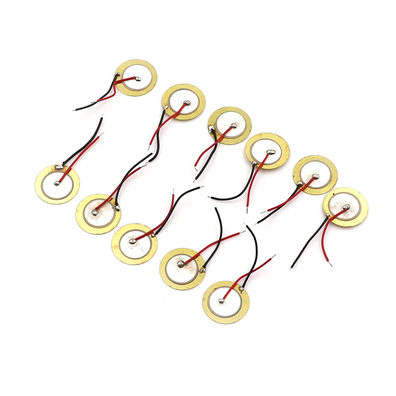 Piezoelectric Piezo Ceramic Wafer Plate Dia 15mm For Buzzer Loudspeaker 10 Pcs