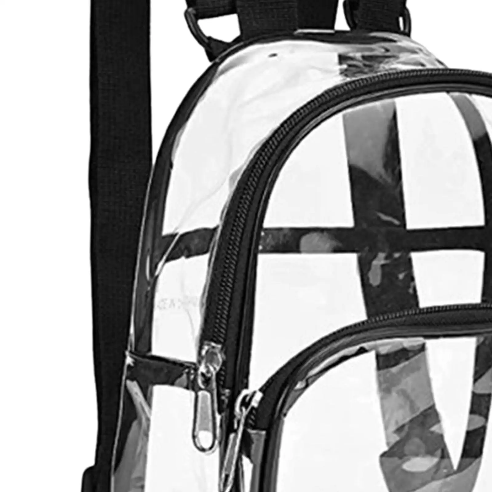 

Clear Backpack Jelly School Bags Durable Front Pocket Water Resistant Large Capacity PVC for Sports Work Beach Outdoor Adults