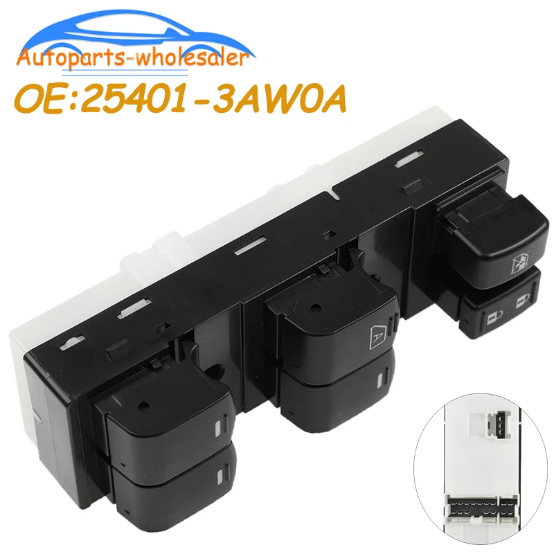 Nissan Sunny N17 Electric Window Switch 25401-3AW0A Compatible