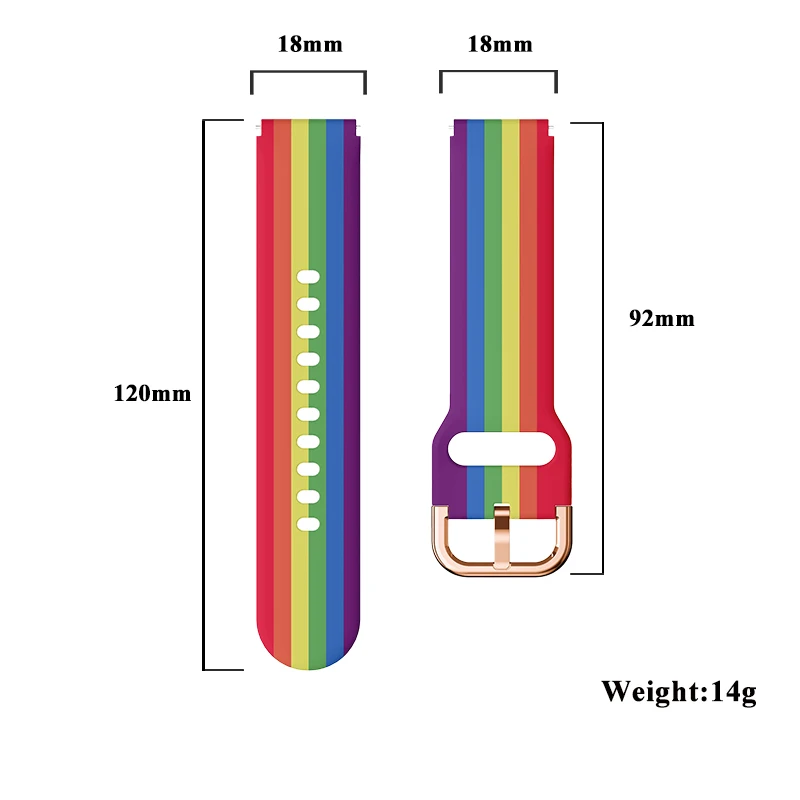 18mm Universal Print Rubber Bracelet with Quick Release Band