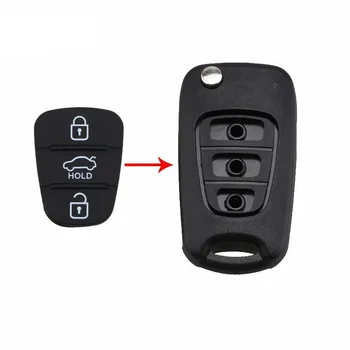 Chiave in Silicone per auto Custodia a 3 pulsanti per Hyundai I20 I30 IX35 I35 Solaris RIO Elantra per Kia K5 Verna Picanto Sportage Flip Car Lock