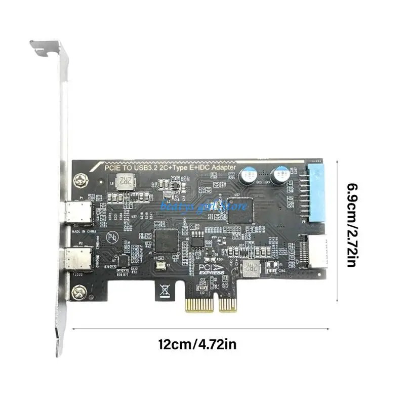 C7AB 하드 드라이브 및 디스플레이용 이중 USB 3.2 Gen1 Type C 컴퓨터 확장 카드