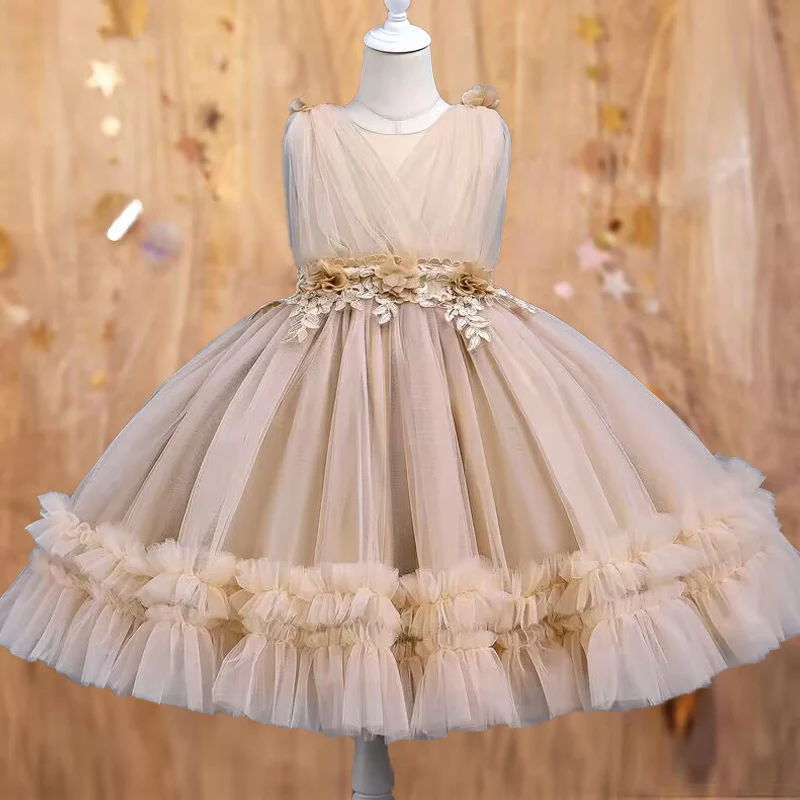 Kids Tutu Birthday Princess Party Dress for Girls Infant Lace Children Bridesmaid Elegant Dress for Girl baby Girls Clothes