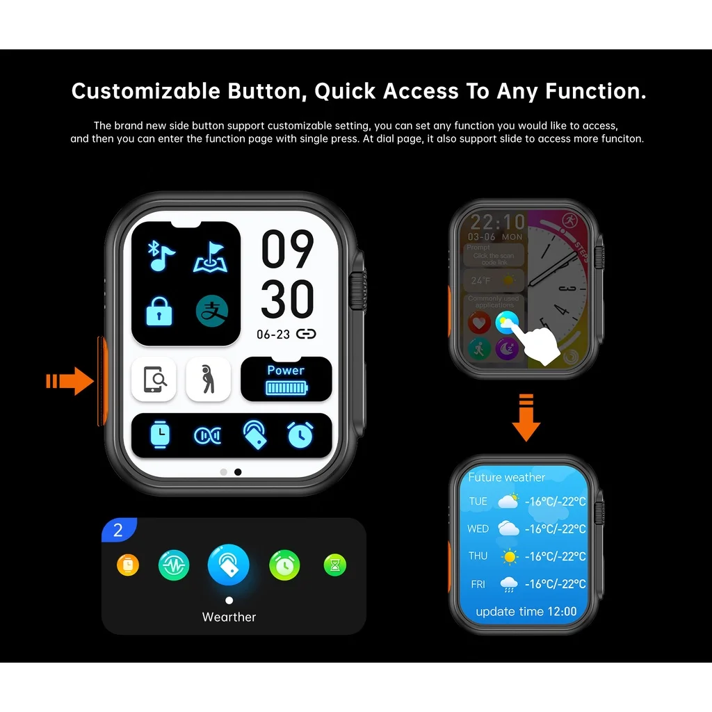 ο Smartwatch Ʈ ġ N8 Ʈ   NFC   ȭ  IP68 ֽ IWO WearFit  App 2.01 ġ
