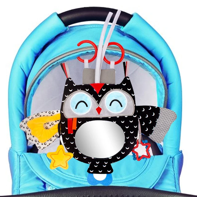 Baby Spiegel Spielzeug Für Bauch Zeit Baby Auto Spiegel Uhr Baby Von Fahrer  der Sitz Bauch Zeit Spiegel Mit Glocke beißring Für Boden - AliExpress