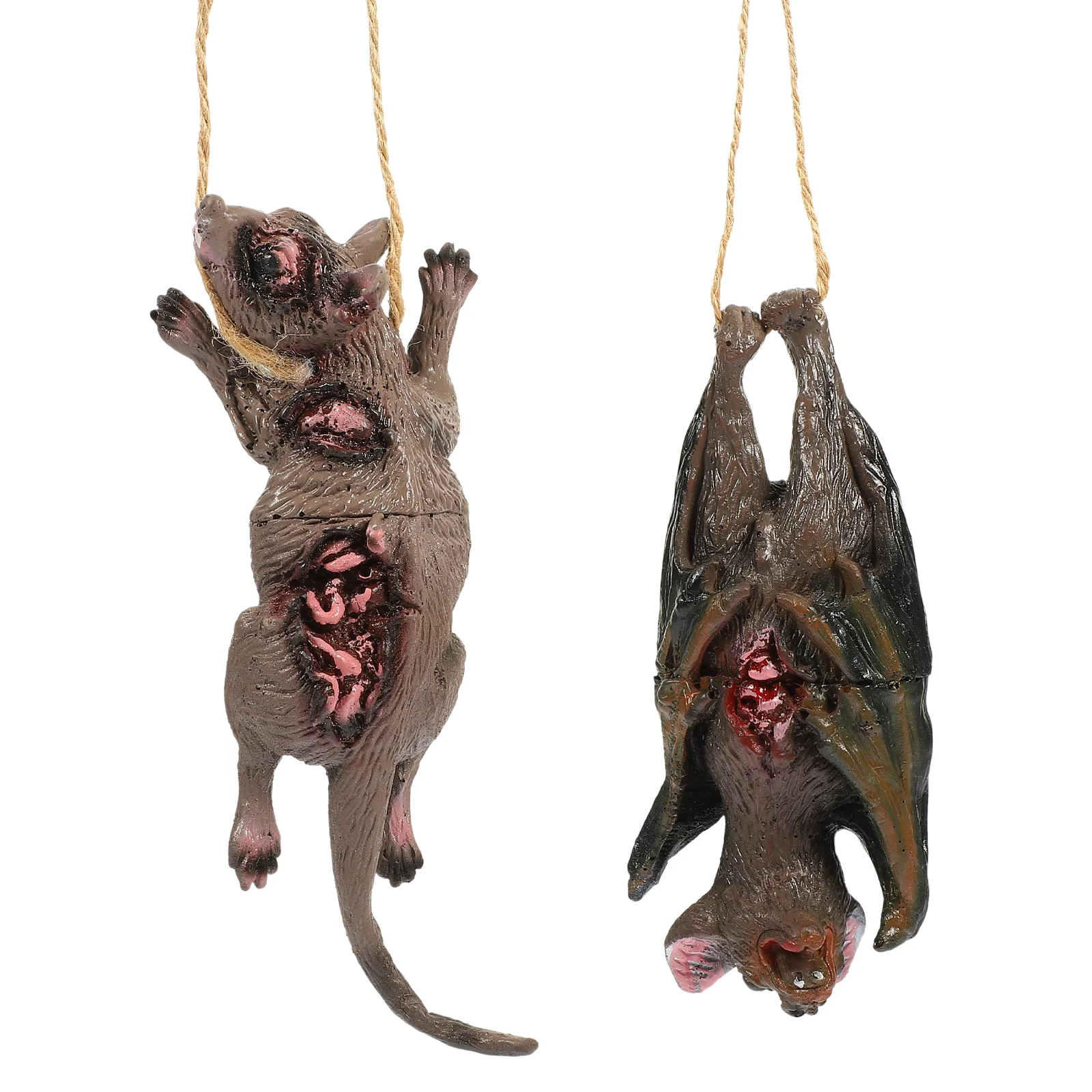 

1 Set Halloween Scary Props Fake Rat Model Fake Bat Halloween Creepy Rat Scary Bat Ornamentation