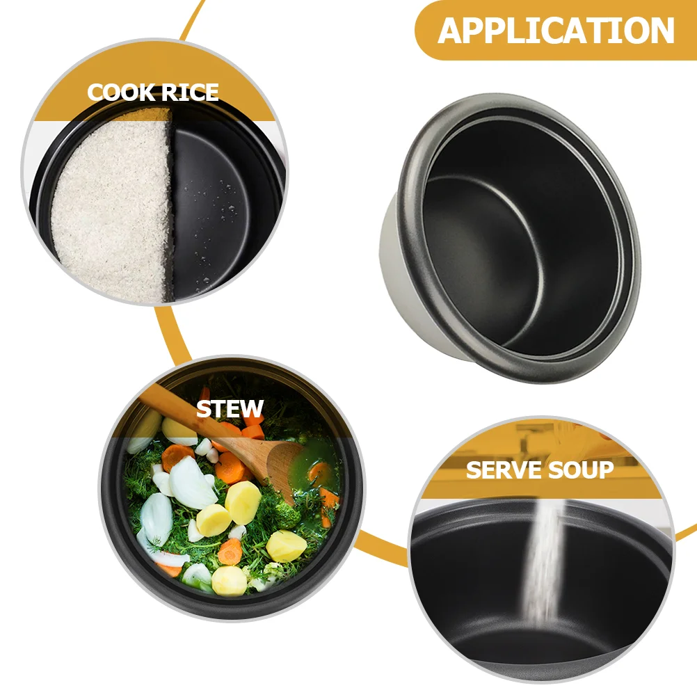 Aroma Rice Cooker Inner Pot Replacement Rice Cooker Replacement Inner Pot:  Alloy Cooking Pot Insert Liner 2L Non Stick Cooking Pot Liner Cookware