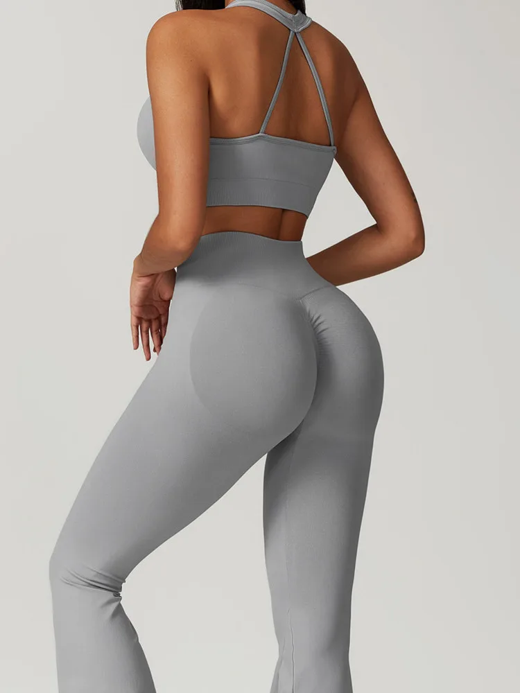 

2 Piece Yoga Clothes Women's Tracksuit Athletic Pilates Fitness Workout Push Up Sports Bra Leggings conjunto deportivo mujer gym