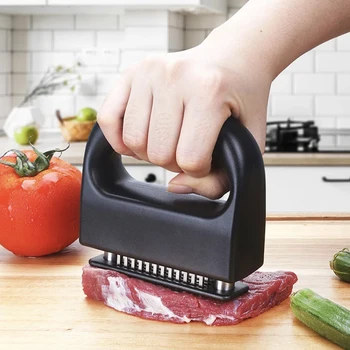 1PCS 48-pin Meat Tenderizer Stainless Steel Steak Tenderizer Kitchen Tools BBQ Beef Floss Needles Meat Stick Meat Patty Maker 1