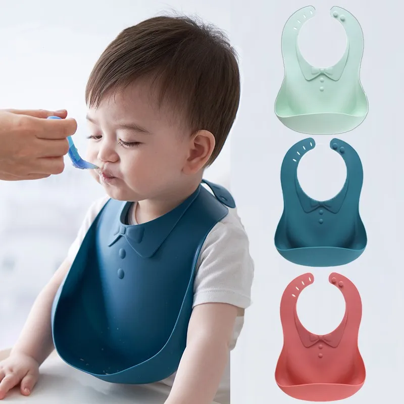 

Waterproof Baby Bibs Silicone Scarf Kids Bib Girls Boys Adjustable Soft Bib Apron Newborn Baby Feeding Burp Cloths Baby Items