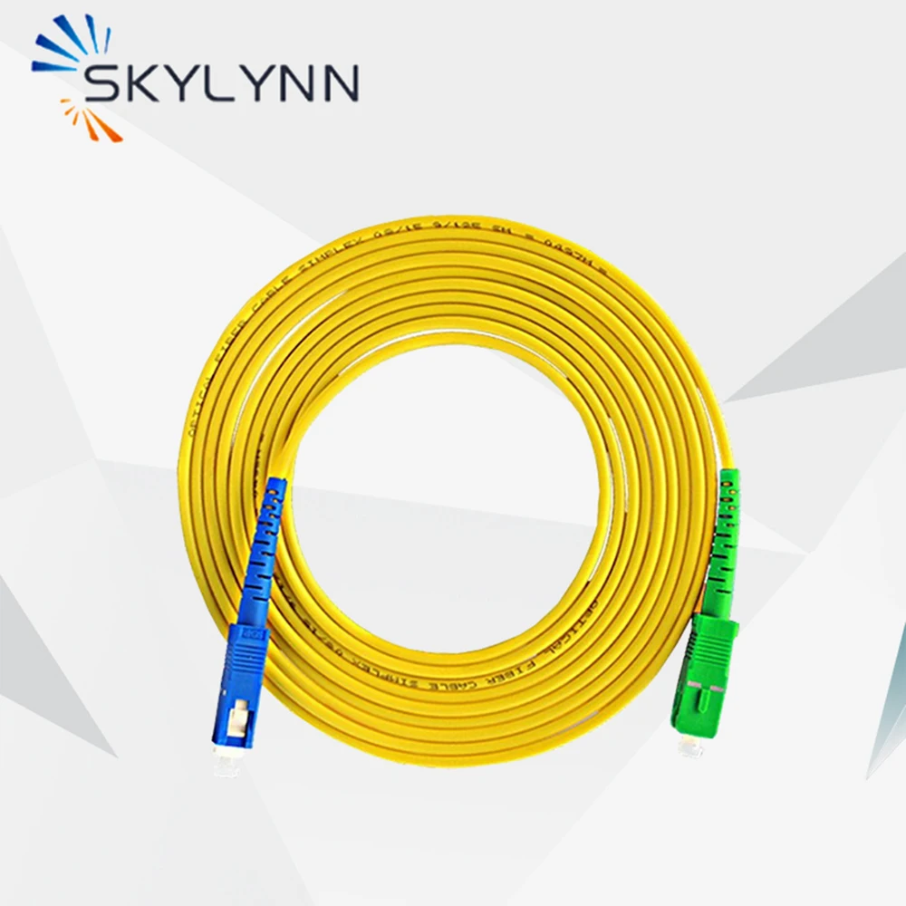 50PCS/Bag SC/APC and SC/UPC Connector Single Mode G652D OS2 SX 3.0mm Cable Fiber Optic Patch Cord LSZH Jacket