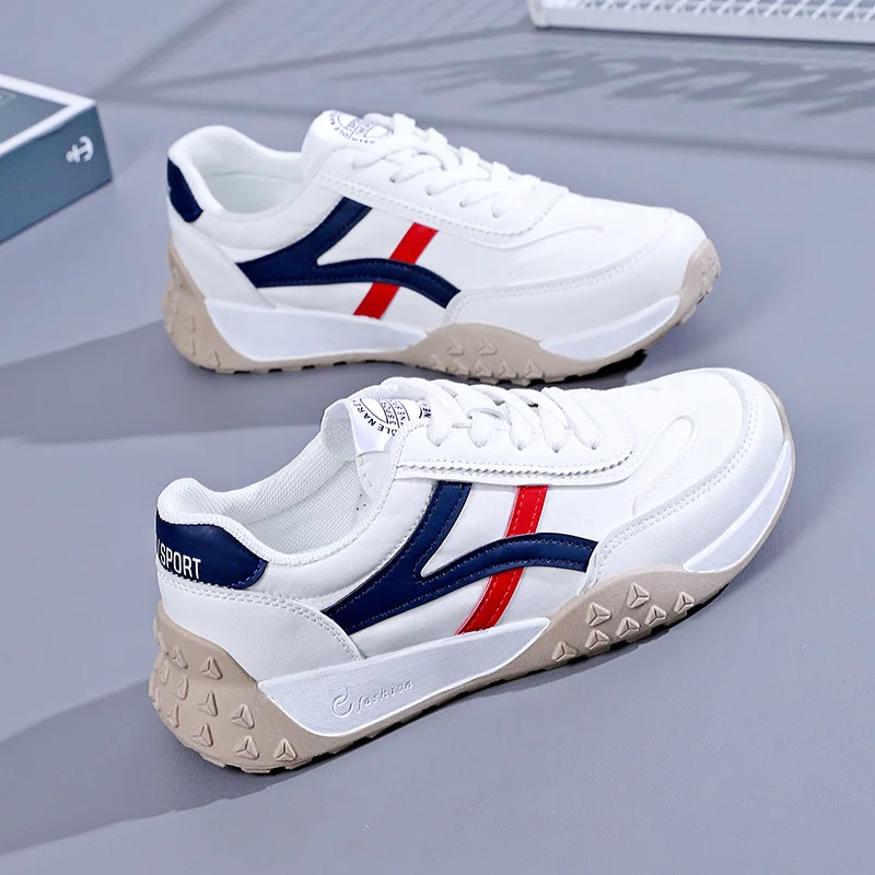 

Fashion Women Vulcanized Shoes Breathable Sneakers Ladies Lace-up Casual Sports Shoes Soft Bottom Flats Woman Zapatos Mujer