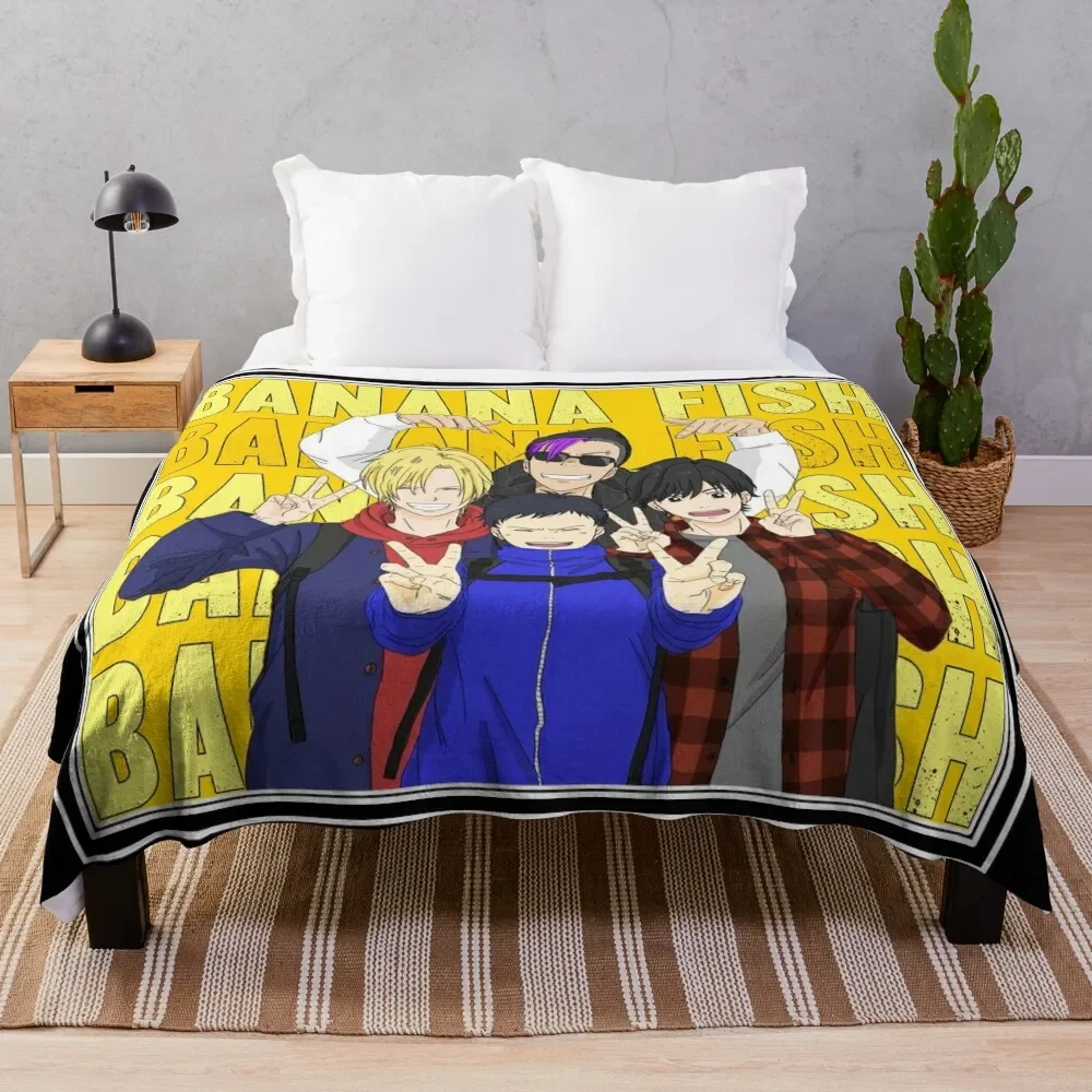 Banana Fish Gang Throw Coperta Luxury St Luxury Addensare Divani Estivi Coperte