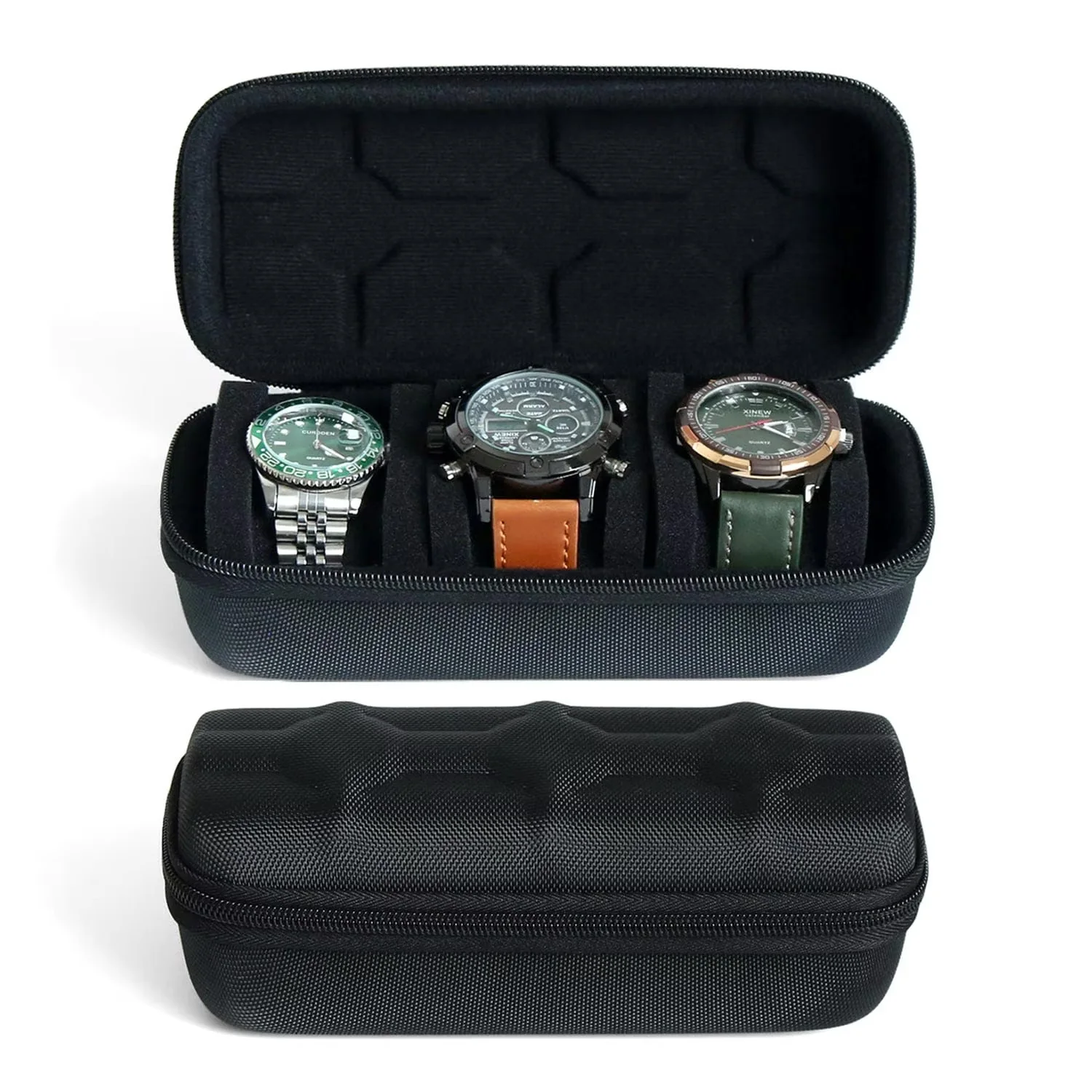 Watch Box Organizer For Men or Women，Watch Travel Case Portable Storage Watch Display Holder for Wristwatches and Smart Watches