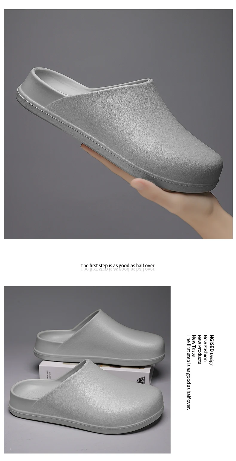 Paar Baotou Hausschuhe wasserdichte rutsch feste öl beständige Kochs chuhe Sommer neue Herren und Damen weiche Sohle Komfort lässige Sandalen – Detail 11
