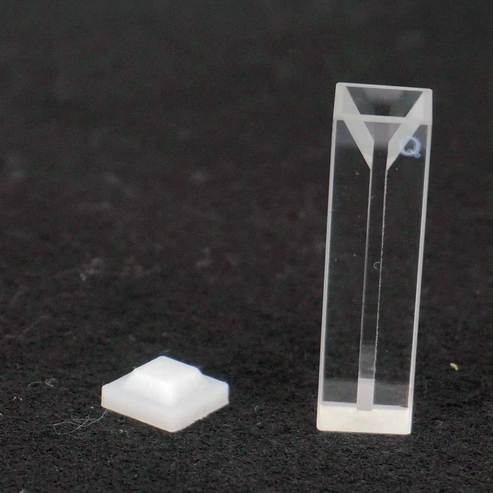 350ul 1mm Inside Width Micro JGS1 Quartz Cuvette Cell 2 Windows With Lid quartz cuvette cell