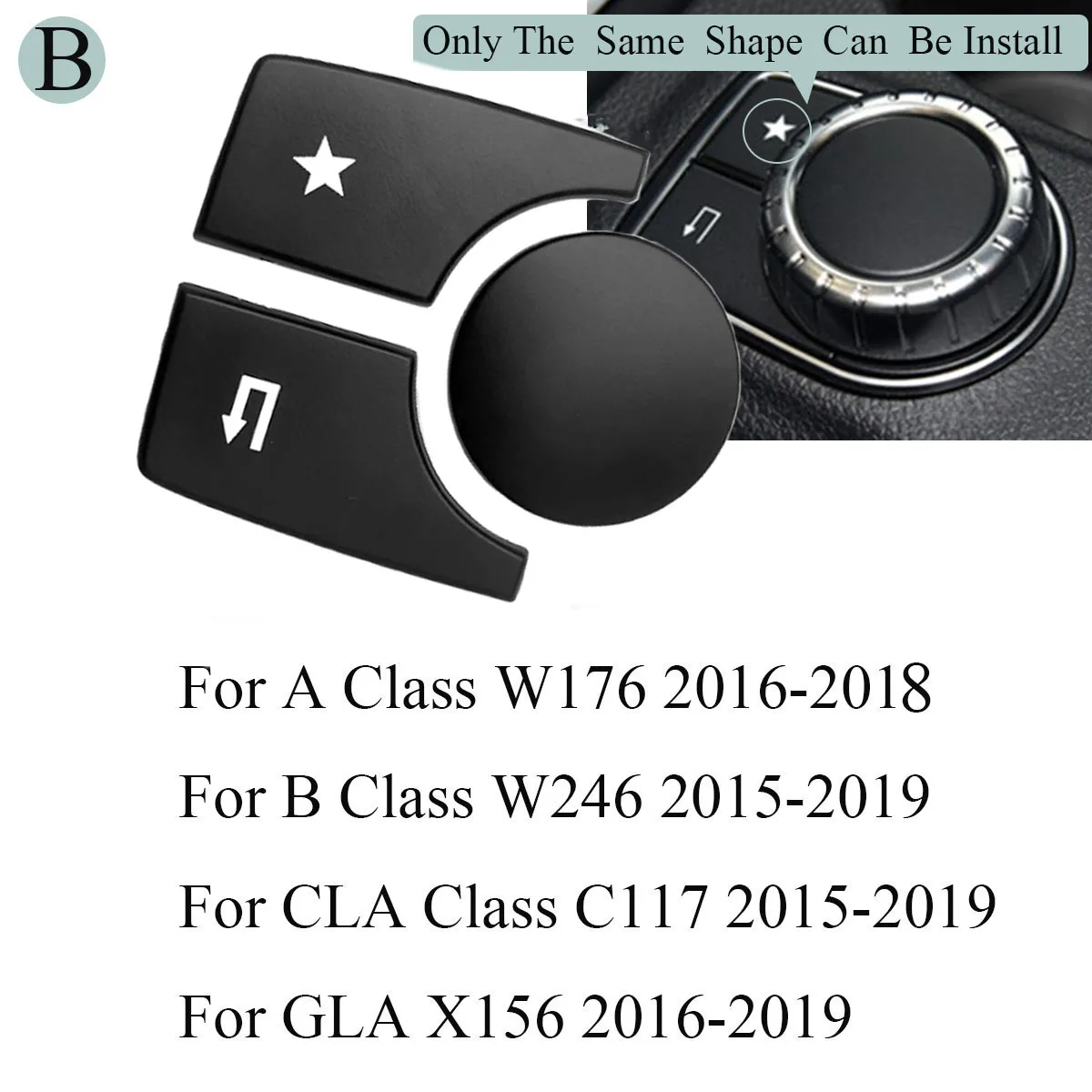 Center Console Multimedia Button Cover Trim Stickers