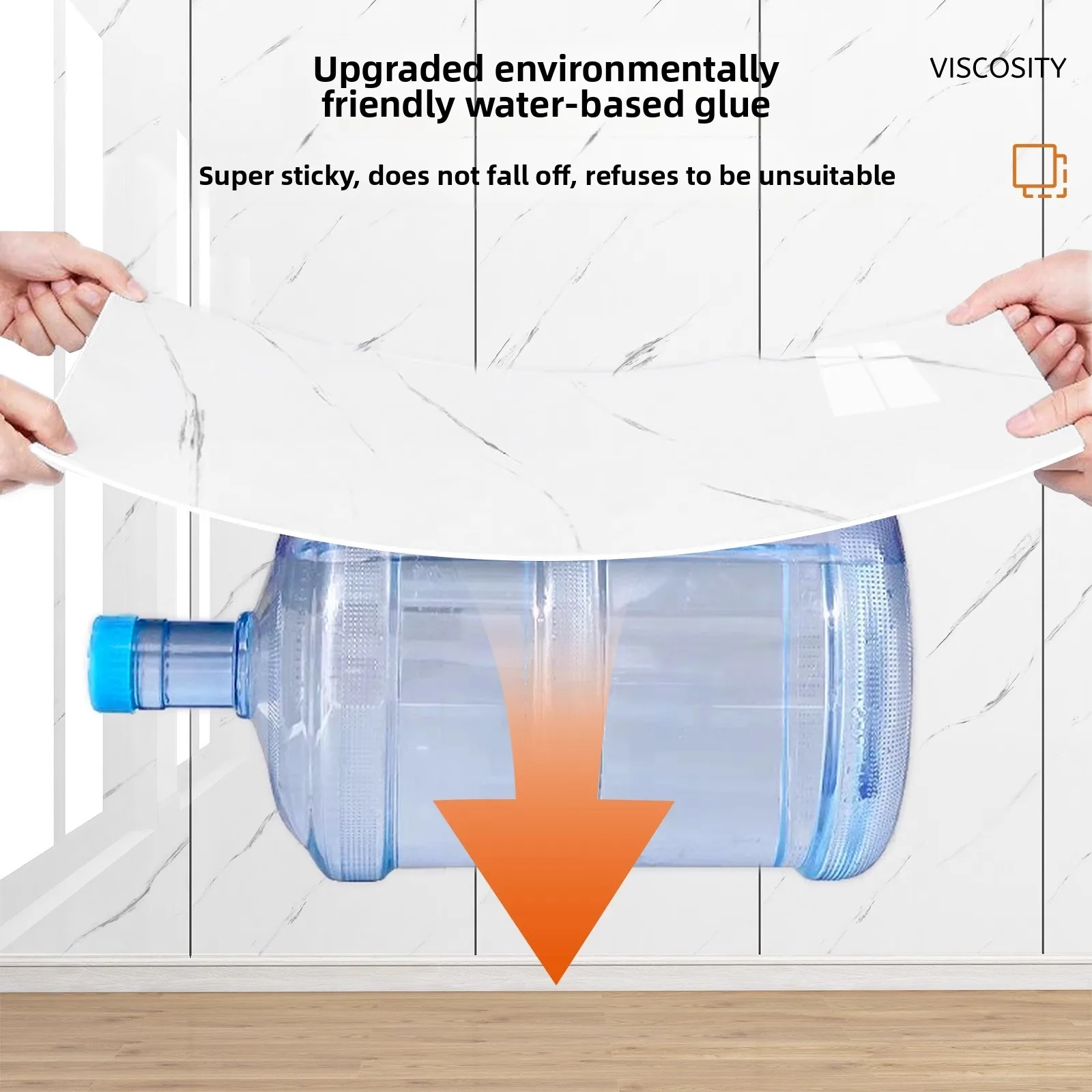 PVC Waterproof 3D Marble Wallpaper Self Adhesive Removable Wall Stickers for Kitchen Bathroom Tile Decoration