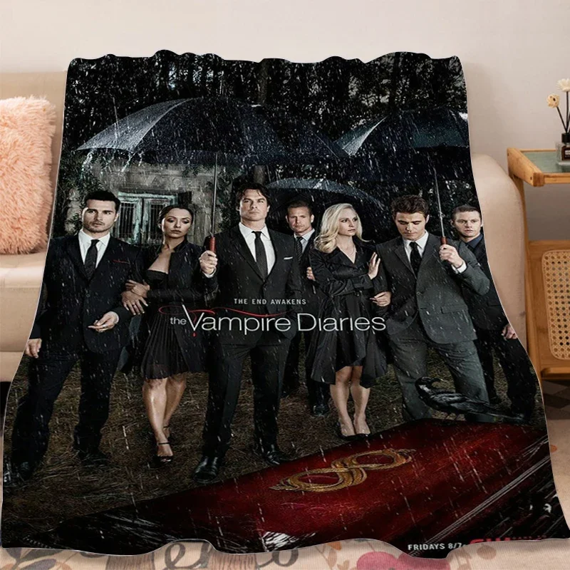 Fleece Blanket Sofa Winter Warm The B-Vampire B-Diaries Fluffy Soft Blankets Microfiber Bedding King Size Bed Camping Nap Throws 2