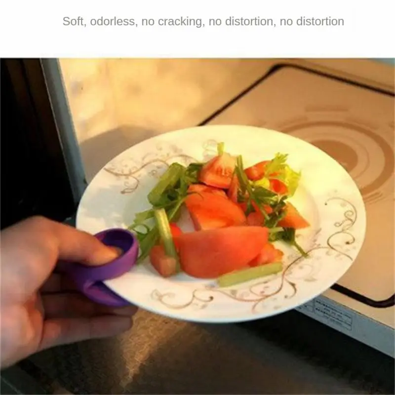 Kitchen Silicone Insulated Finger Cots Thickened High Temperature Resistant Anti-Scalding Gloves Microwave Oven Dishware Clips