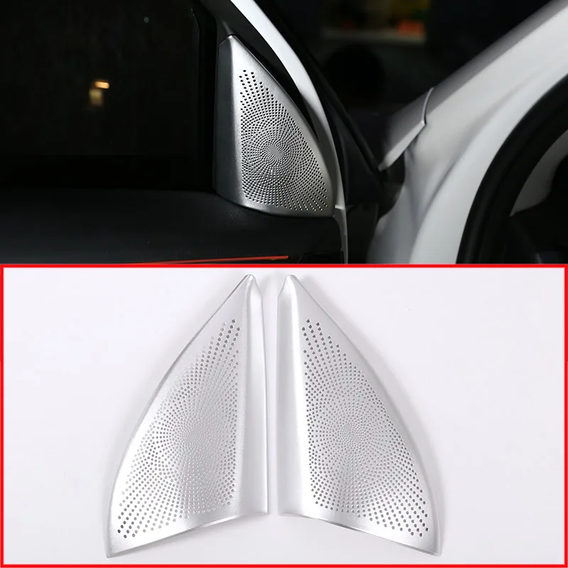 

For BMW New X1 f48 2016 2017 2018 Car Accessories Aluminum alloy Tweeters Speaker Cover Trim Sticker 2pcs