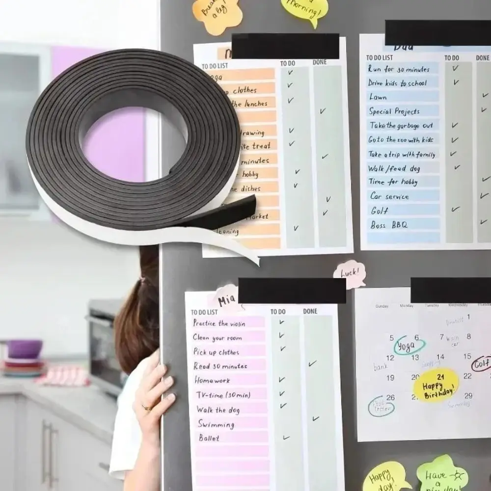 1미터 39.37인치 자석 테이프 강력하고 유연한 자가 접착 고무 자석 테이프 고강도 자석 시트