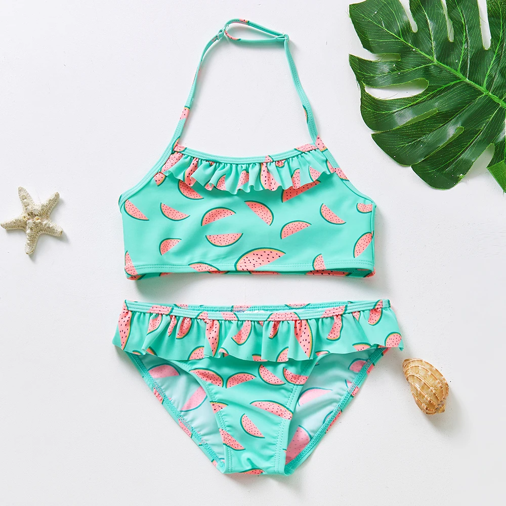 1~14Y Girls Swimsuit Girls swimwear Two pieces Kids Bikini set Biquini Infantil Swimming suit for children-ST108mix girls swimsuit