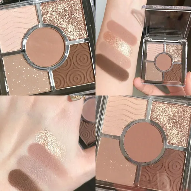 다양한 룩을 위한 자연스럽고 휴대용 5 색 포켓 아이섀도우