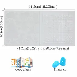 Enhanced 3D Printing Pen Silicone Design Mat with Finger Protectors - Creative Drawing Pad (White large)