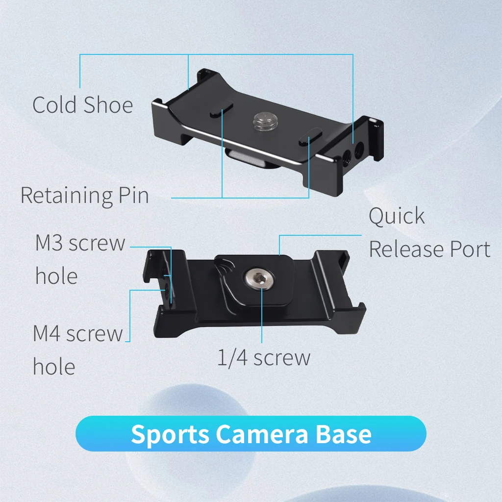 Aluminum Quick Release Mount L Bracket Cold Shoe Magnetic Adapter for X4 X3 X5