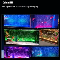 Fish Tank Air Pump + Bubble Light Aquarium Lighting LED Landscaping Light Oxygen Pump 2