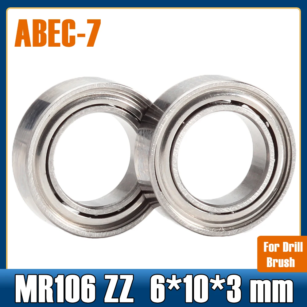 MR106ZZ Handle Bearing 6*10*3 mm ( 10 PCS ) ABEC-7 For Strong Drill Brush Handpiece MR106 ZZ Nail Ball Bearing