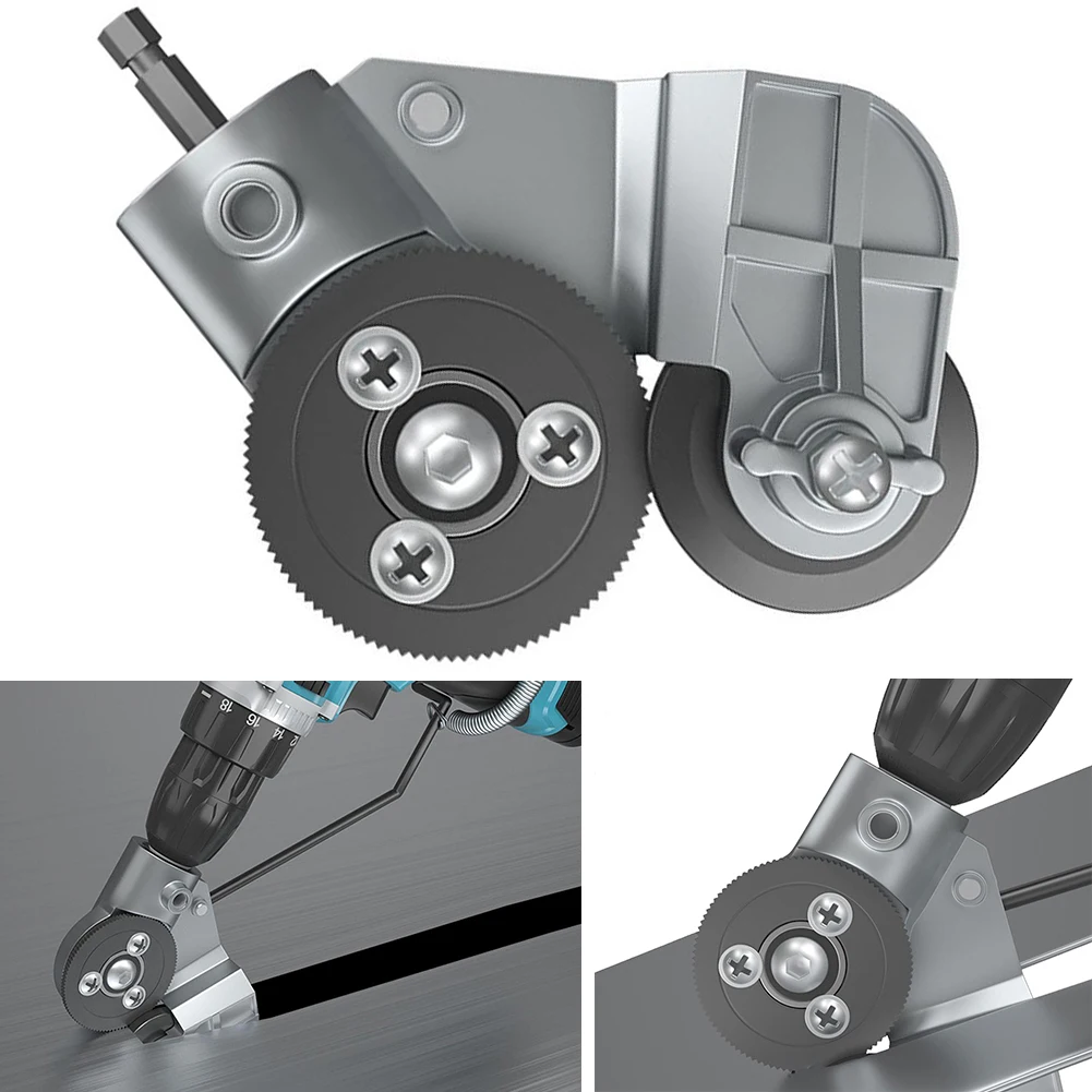 Electric Drill Plate Cutter Metal Sheet Cutter Adapter Attachment Electric Drill To Shears Cutter Nibbler Metal Sheet Cutting 2