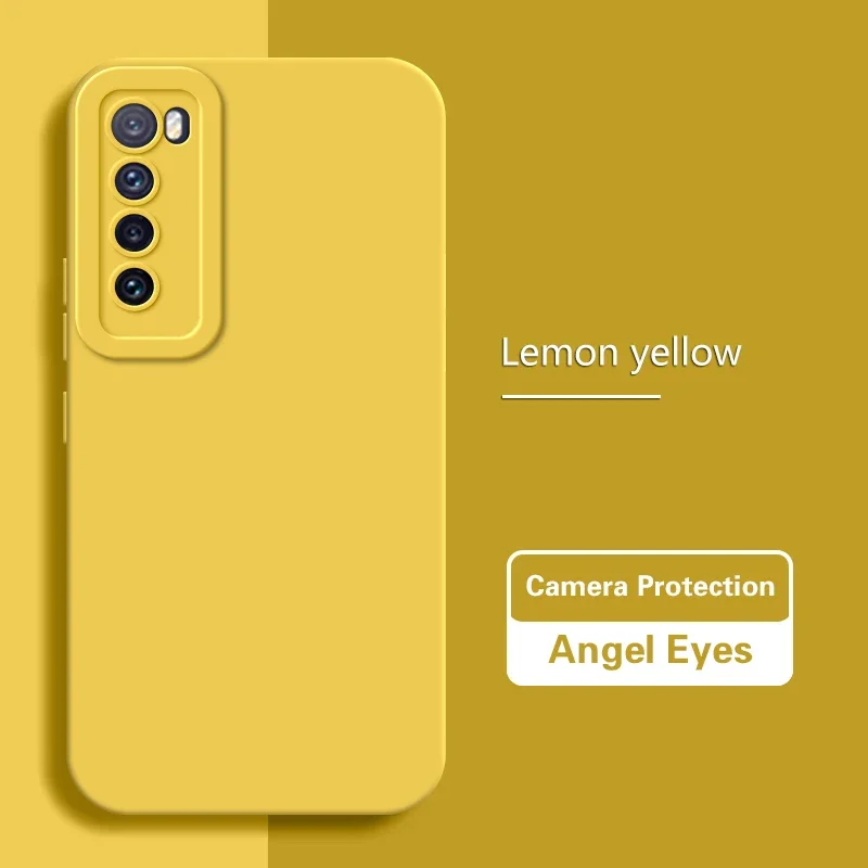 Premium Liquid Silicone Lens Protection Phone Case for Huawei Nova Series - High Quality Back Cover